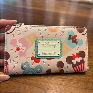 **SOLD** Loungefly Disney Mickey Mouse Ice Cream Wallet Waffle Cone Sprinkles